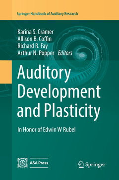 Couverture de l’ouvrage Auditory Development and Plasticity