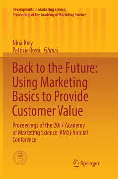 Couverture de l’ouvrage Back to the Future: Using Marketing Basics to Provide Customer Value