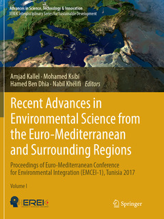 Couverture de l’ouvrage Recent Advances in Environmental Science from the Euro-Mediterranean and Surrounding Regions