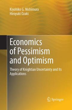 Couverture de l’ouvrage Economics of Pessimism and Optimism