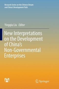 Couverture de l’ouvrage New Interpretations on the Development of China's Non-Governmental Enterprises 