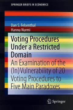 Cover of the book Voting Procedures Under a Restricted Domain