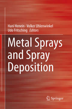Couverture de l’ouvrage Metal Sprays and Spray Deposition