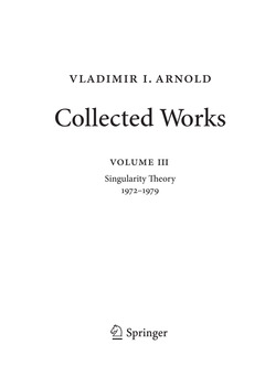 Cover of the book Vladimir Arnold - Collected Works