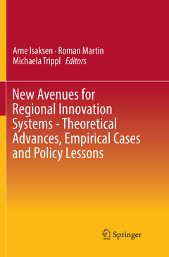 Couverture de l’ouvrage New Avenues for Regional Innovation Systems - Theoretical Advances, Empirical Cases and Policy Lessons