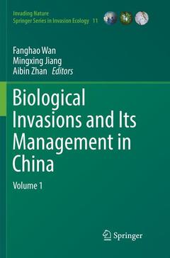 Couverture de l’ouvrage Biological Invasions and Its Management in China