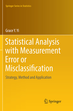 Couverture de l’ouvrage Statistical Analysis with Measurement Error or Misclassification