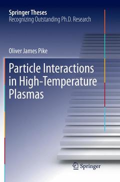 Couverture de l’ouvrage Particle Interactions in High-Temperature Plasmas