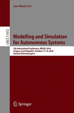 Couverture de l’ouvrage Modelling and Simulation for Autonomous Systems