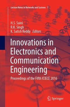 Couverture de l’ouvrage Innovations in Electronics and Communication Engineering