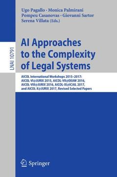 Cover of the book AI Approaches to the Complexity of Legal Systems