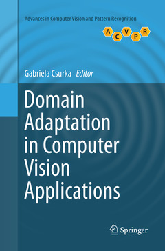 Couverture de l’ouvrage Domain Adaptation in Computer Vision Applications