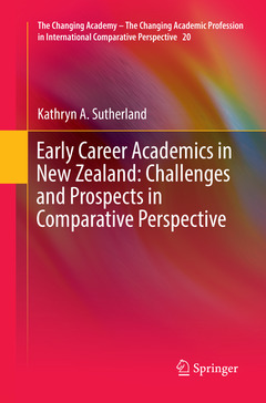 Couverture de l’ouvrage Early Career Academics in New Zealand: Challenges and Prospects in Comparative Perspective