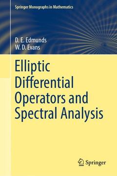 Couverture de l’ouvrage Elliptic Differential Operators and Spectral Analysis