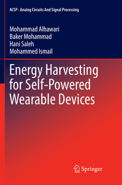 Couverture de l’ouvrage Energy Harvesting for Self-Powered Wearable Devices