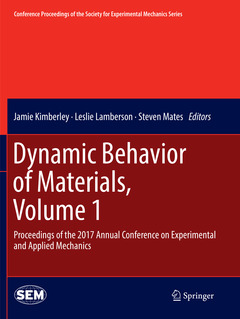 Couverture de l’ouvrage Dynamic Behavior of Materials, Volume 1