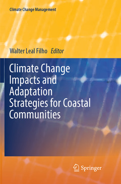Couverture de l’ouvrage Climate Change Impacts and Adaptation Strategies for Coastal Communities