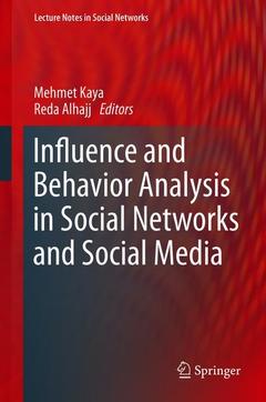 Couverture de l’ouvrage Influence and Behavior Analysis in Social Networks and Social Media