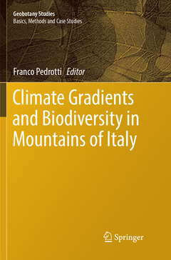 Couverture de l’ouvrage Climate Gradients and Biodiversity in Mountains of Italy