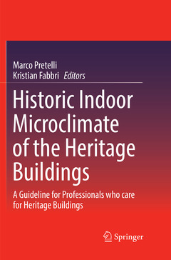 Couverture de l’ouvrage Historic Indoor Microclimate of the Heritage Buildings