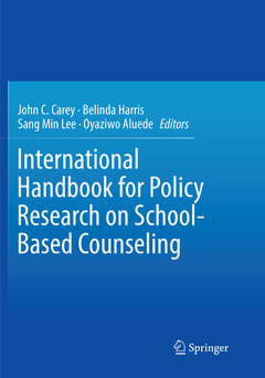 Couverture de l’ouvrage International Handbook for Policy Research on School-Based Counseling