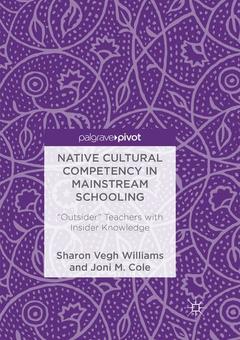 Couverture de l’ouvrage Native Cultural Competency in Mainstream Schooling