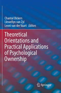 Couverture de l’ouvrage Theoretical Orientations and Practical Applications of Psychological Ownership