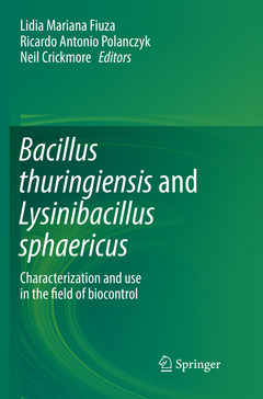 Couverture de l’ouvrage Bacillus thuringiensis and Lysinibacillus sphaericus