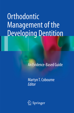 Couverture de l’ouvrage Orthodontic Management of the Developing Dentition
