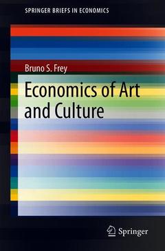 Couverture de l’ouvrage Economics of Art and Culture