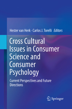 Couverture de l’ouvrage Cross Cultural Issues in Consumer Science and Consumer Psychology