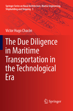 Couverture de l’ouvrage The Due Diligence in Maritime Transportation in the Technological Era