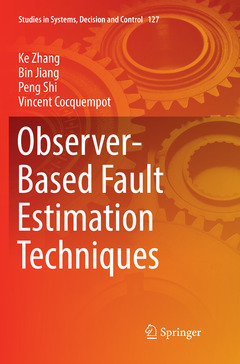 Couverture de l’ouvrage Observer-Based Fault Estimation Techniques
