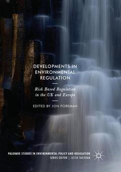 Couverture de l’ouvrage Developments in Environmental Regulation