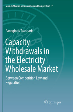Couverture de l’ouvrage Capacity Withdrawals in the Electricity Wholesale Market