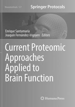 Couverture de l’ouvrage Current Proteomic Approaches Applied to Brain Function