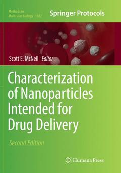 Couverture de l’ouvrage Characterization of Nanoparticles Intended for Drug Delivery