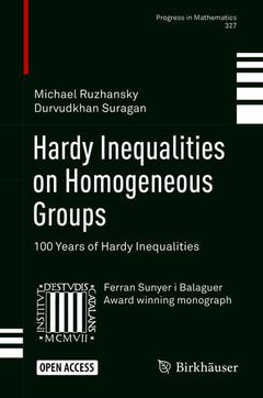 Couverture de l’ouvrage Hardy Inequalities on Homogeneous Groups