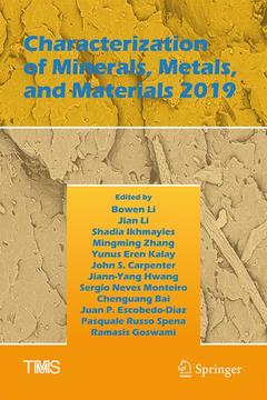 Couverture de l’ouvrage Characterization of Minerals, Metals, and Materials 2019
