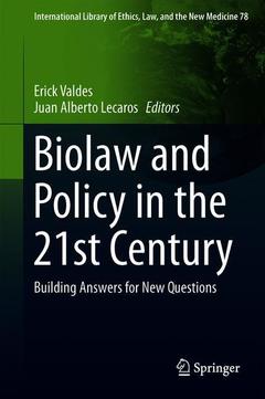 Cover of the book Biolaw and Policy in the Twenty-First Century