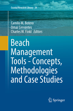 Couverture de l’ouvrage Beach Management Tools - Concepts, Methodologies and Case Studies