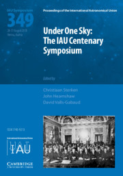 Cover of the book Under One Sky: The IAU Centenary Symposium (IAU S349)