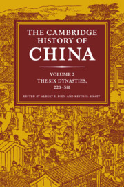 Couverture de l’ouvrage The Cambridge History of China: Volume 2, The Six Dynasties, 220–589