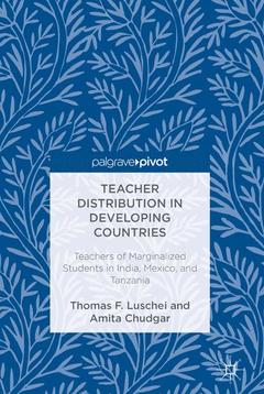 Couverture de l’ouvrage Teacher Distribution in Developing Countries
