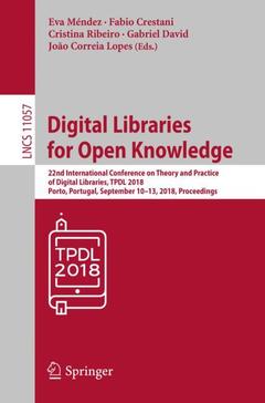 Couverture de l’ouvrage Digital Libraries for Open Knowledge