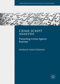 Couverture de l’ouvrage Crime Script Analysis