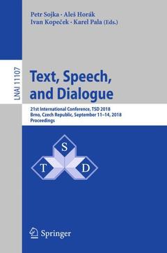 Couverture de l’ouvrage Text, Speech, and Dialogue