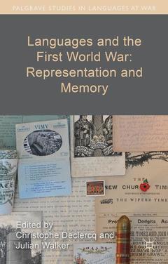 Couverture de l’ouvrage Languages and the First World War: Representation and Memory