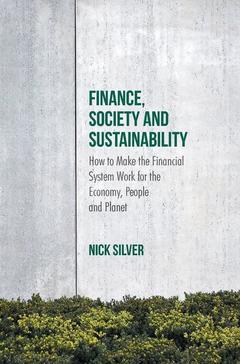 Couverture de l’ouvrage Finance, Society and Sustainability