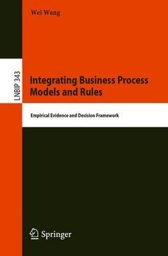 Cover of the book Integrating Business Process Models and Rules